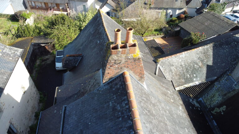 Inspection d'une cheminée par drone